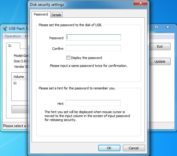 USB Flash Security freeware screenshot